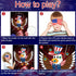 ASTARON Pin The Star on The Eagle, Patriotic Party Game for 4th of July, Poster with Stickers & Blindfolds