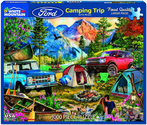 White Mountain Puzzles Camping Trip, 1000 Piece Jigsaw Puzzle