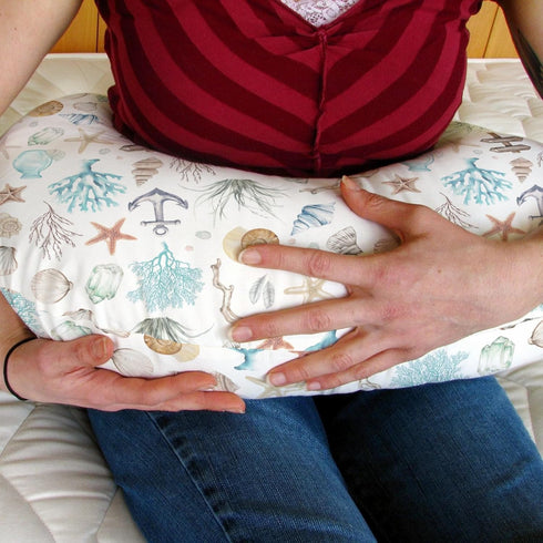 Summer Ocean Boho Nursing Pillow Covers for Boy Girl Seashells Conch Starfish Corals Anchors Nursing Pillow Slipcovers
