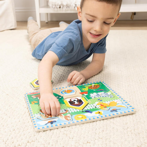 Melissa & Doug Pets Wooden Peg Puzzle, 8 pcs