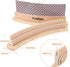 Set 2 13.8 1.9 2.4 Inch Exqline Curved Wooden Playing Card Holder Tray Rack Organizer of Solid Card Holder for Kids