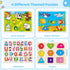 Peacurh 2 3 4 4 Pack 1-3 Wooden Peg Puzzles for Toddlers Year Old, Montessori Toys Preschool Learning Puzzles