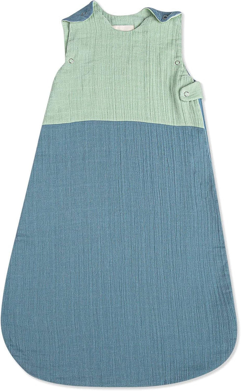 Crane Baby Wearable Blanket - Soft Cotton Blanket for Boys and Girls 0-9 Months, Riverstone and Evergreen