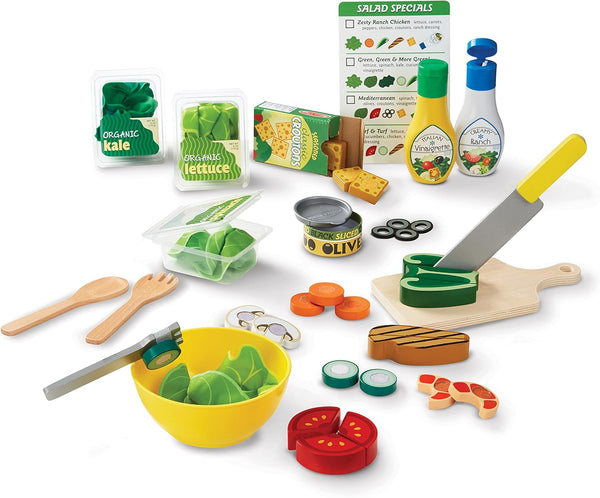 Melissa & Doug Slice and Toss Salad 52-Piece Toy Food Set &