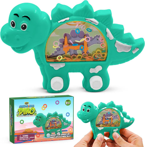 YoYa Toys Aqua Rings Dinosaur Handheld Game for Kids, Retro Portable Road Trip Toys and Calming Travel Games