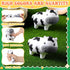 12 Meooeck Pcs Cow Stress Relief Toy Stress Ball for Adults Mini Animal Stuffy Fidget Toys Black and White Cute Cow