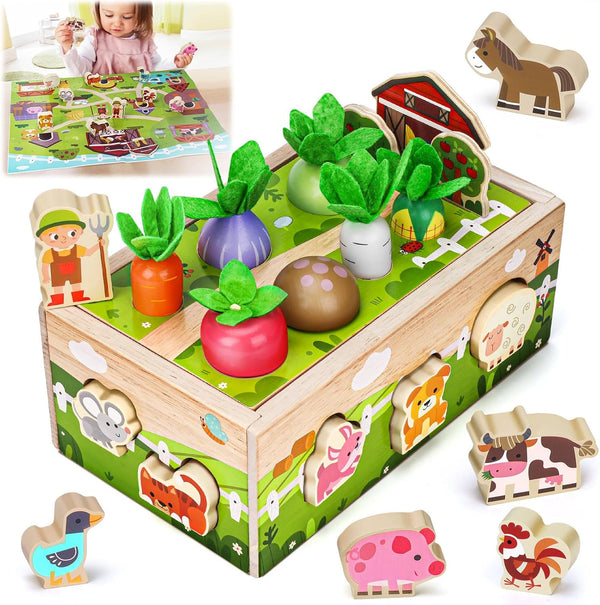 MuMua Montessori Wooden Sensory Toddler Toys: Toy for 1 Year Old Boys Girls