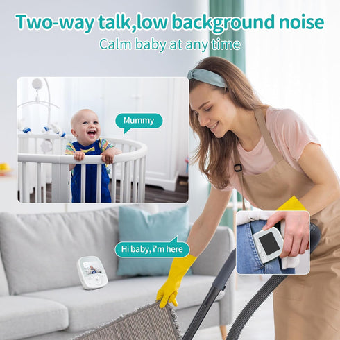 VIZOLINK 2.8" Baby Monitor with Camera and Audio, Video Baby Monitor with Secure Transmission No WiFi, Night Vision