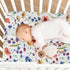 CaTaKu 27"x 39" Crib Sheets for Girls & Boys - Wildflowers Poppy Baby Sheets, Neutral Toddler Mini Crib Mattress Sheets