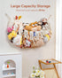 Stuffed Animal Hammock Net with Lights - Big Hanging Toy Hammock for Stuffed Animals and Teddy Bear Storage,Boho Plushie Net Organizer for Kids Boys Bedrooms Playroom Nursery(White) by MORCCO