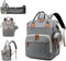 Sweet BB Baby Diaper Backpack with Changing Pad, Waterproof, USB Port, Large Capacity (Gray)