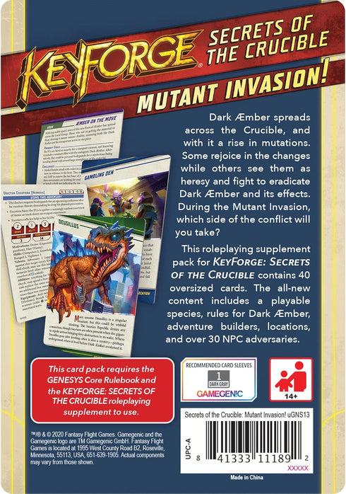 Genesys Roleplaying Game Secrets of The Crucible Mutant Invasion Adversary Deck - Fantasy Game for Kids & Adults
