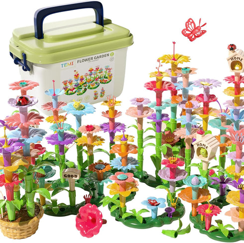 TEMI 224 PCS Flower Garden Building Toys for Girls Toys, Educational STEM