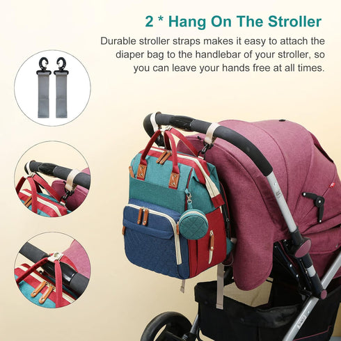 Awanhe Backpack Backpack Diaper Bag, with Changing Station, Waterproof Baby Bag for Boys & Girls, USB Charging Port
