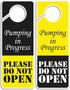 Do Not Disturb Sign, Pumping in Progress Door Hanger, 2 Pack, Double Sided for Any Place