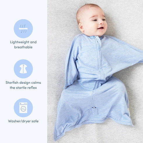 Cozy 3-6 SleepingBaby Zipadee-Zip Transition Swaddle - Baby Swaddling Blanket with Zipper Convenience - Roomy Wearable