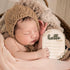 Gosknor 5.91x4.13 Inch Baby Announcement Sign, Wooden Hello World Baby Name Sign Newborn Announcement Sign Birth