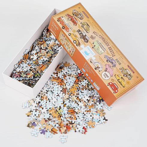 Vintage Cars Jigsaw Puzzles - 1000 Pieces by MOMIBOOK - 75x50cm (29.5"x19.7") Puzzle