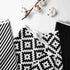 Stylish Black/White Striped Diaper Changing Pad Cover