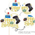 1 PCS Glitter Video Game Cake Topper GamePad Happy Birthday Cake Pick for Kids Boys Girls Baby Shower Theme