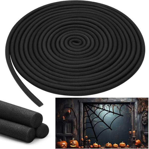 5/8 Inch x 40ft Noodle Rope Craft Foam Noodles, Versatile Foam Rod for DIY Arts and Crafts Supplies (Black)