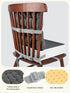 JLGCUF Booster Seat for Kitchen Chair, Toddler Booster Seats with Adjustable Washable Safety Belts,Kitchen Dining Table