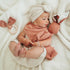 Mikito Organic Cotton Newborn Gifts Box, Unisex Loveys & Accessories incl. Muslin Baby Comforter + Baby Bandana Bib +