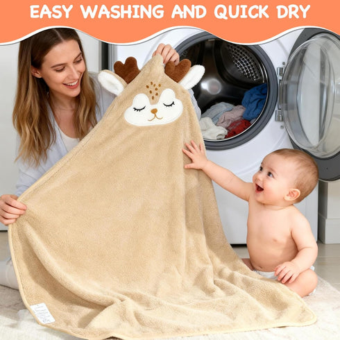 xpertwarm 4 Pack Baby Bath Supplies Baby Stuff for Newborn Infant Gifts Newborn Toddler Bath Supplies Hooded Baby