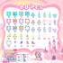 Set 4 3-5 4-8, Magnetic Tiles Unicorn Building Toys with Dolls, Princess Magnetic Blocks for Kids Ages STEM Educational