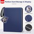 Mlikero Trading Card Binder, 9 Pocket Card Display, 720 Double Sided Pocket Sports Card Binder, Premium Blue