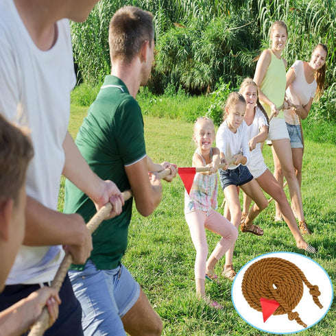 Outdoor Tug of War Rope for Kids and Adults - 20FT for Family Reunions, Birthday Parties, Team Building