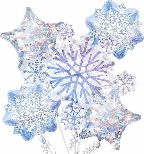 Glistening Snowflakes Balloon Bouquet