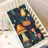 FUGIDOG 27 39 Inch Fitted Crib Sheet for Boys Girls Mushrooms Forest Soft Breathable Unisex Crib Sheets Play Sheets