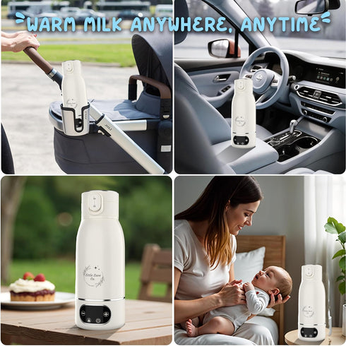 Little Love Co. 17 oz Portable Baby Bottle Warmer for Travel - Big Capacity - Milk & Water Warmer, Ideal for Breastmilk