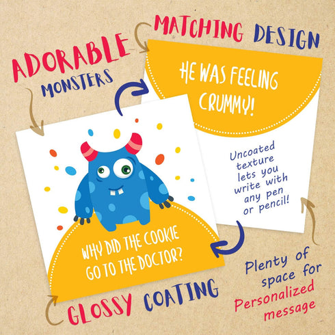 Lunch Box Jokes for Kids, 60 Cute Inspirational and Motivational Notes Cards for Boys & Girls Lunchbox