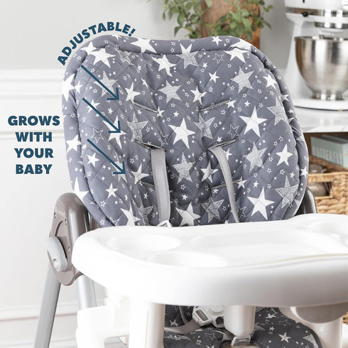 3-5 Todays Kids High Chair Pad - Machine Washable High Chair Cover, Easy Use Highchair Cushion, Soft Highchairs Covers
