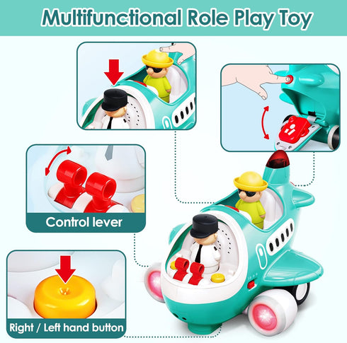 2-3, 18 24 2 3 4 iPlay, iLearn Baby Airplane Toys, Cool Remote Control Plane Toy for Toddlers Infant Musical RC