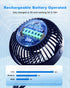Stroller Fan USB Rechargeable Small Fan Battery Operated Portable Fan Cooling Fan with Flexible Tripod Clip on for Baby Stroller Car Seat Crib Golf Cart Treadmill, 3 Speeds Wind, Navy Blue