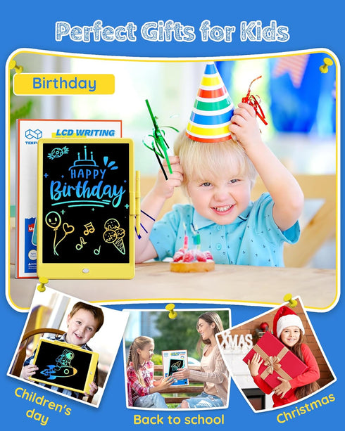 TEKFUN Toys for Girls Boys, 10IN LCD Writing Tablet, Magic Doodle Board for Toddlers Drawing Pad