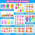 Fumogym 100PCS Unique & Colorful Prefilled Easter Eggs with Novelty Toys, Filling Treats, Easter Eggs Hunt, Basket