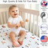 Pack Sweet Jojo Designs Baby Mini Crib Sheets (Woodland Animals) for Girls & Boys, Newborn, Infants/Nursery Room
