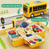 HONGTUO School Bus Toy with Sound and Light, Simulation Steering Wheel Gear Toy for Toddlers