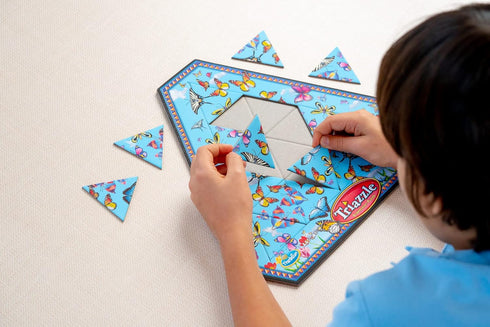 Think Fun Triazzle Picture-Matching Brainteaser, Engaging Brain Puzzle for Kids & Adults, Butterflies Edition