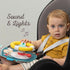 Baby Car Seat Toys for Infants, Steering Wheel with Music Lights & Mirror, Car Seat Toy for Babies 6 to 12 Months