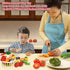 Set Wooden Vegetable Toys for Children,Pretend Play Food for Kid, Magnetic Cutting Kitchen Toy with Picnic Basket,Baby