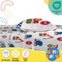 Set 3 Set Sunny Side Up Construction Zone Toddler Sheet - Piece Toddler Bedding Includes Pillow Cover - Super Soft