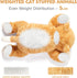 5 lbs Toys,24 inches IKASA Weighted Stuffed Animal Orange Tabby Cat Plush Toy,Giant Large Big Jumbo Soft Kitten Huge
