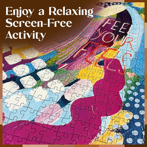 750 (20"x27") Puzzles of Color Feel Your Feels by Lauren Younge Piece Puzzles for Adults, Colorful Artwork Jigsaw