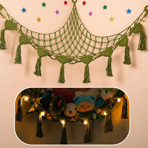 Stuffed Animal Hammock Corner - 56'' Jumbo Handcrafted Stuffed Animal Net Toy