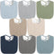 8 Pack Muslin 100% Cotton Baby Bibs, Soft and Absorbent Gender Neutral Set for Feeding and Drooling